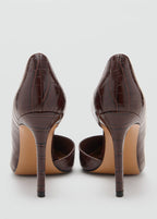 Chaussures À Talons Asymétrique Effet Croco