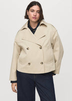 Trench Crop Double Boutonnage