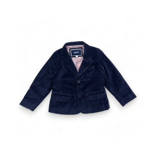 Jacadi - Veste Blazer En Velours Bleu Marine (Neuve) - 4 Ans