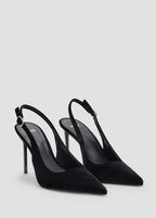 Chaussure À Talon Velours