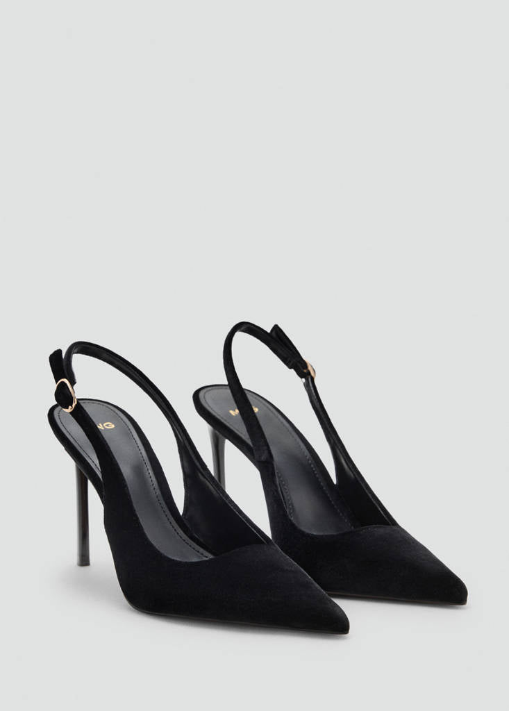 Chaussure À Talon Velours