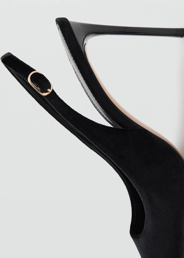 Chaussure À Talon Velours