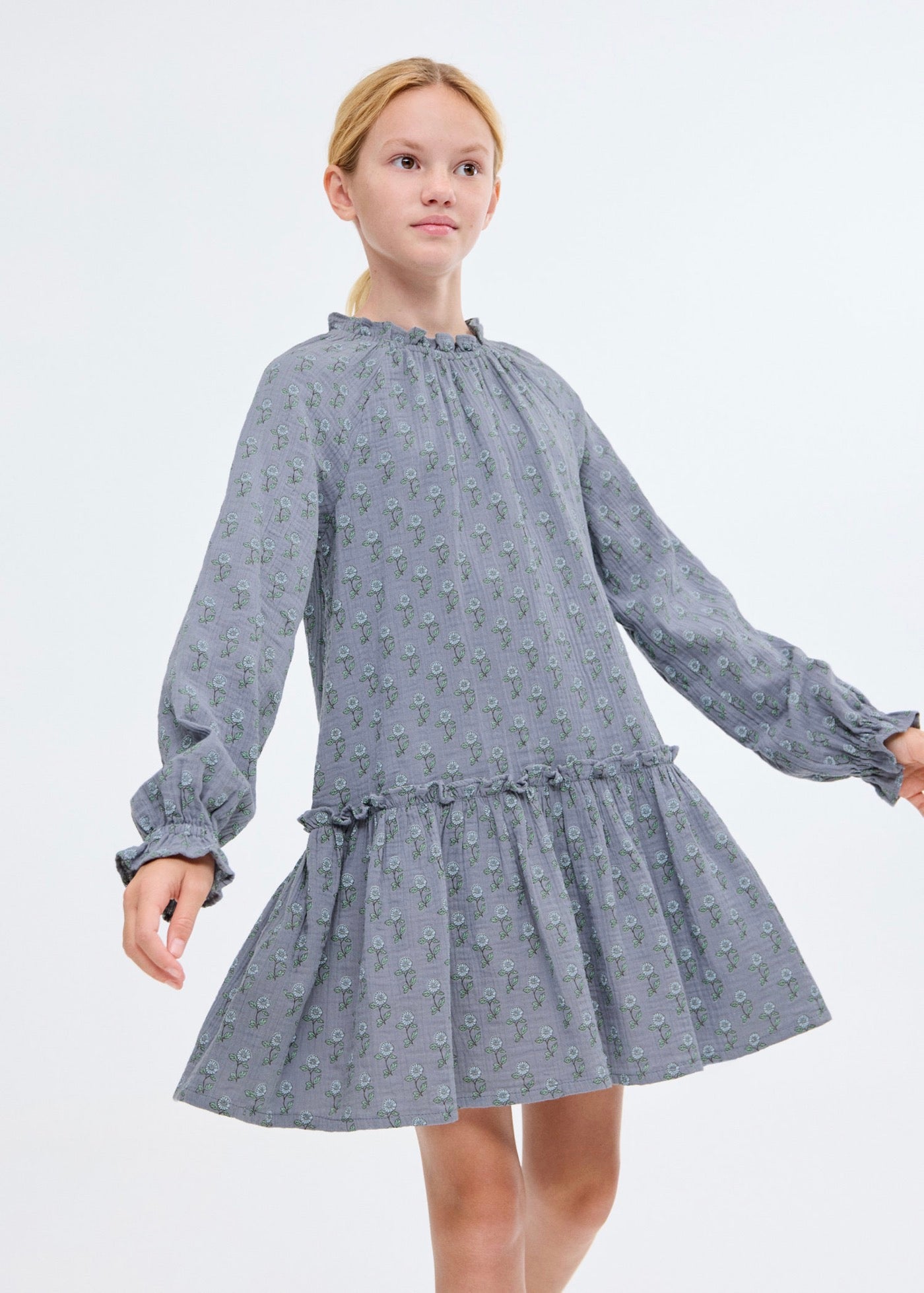 Vestido Petunia Azul Cielo - Niña