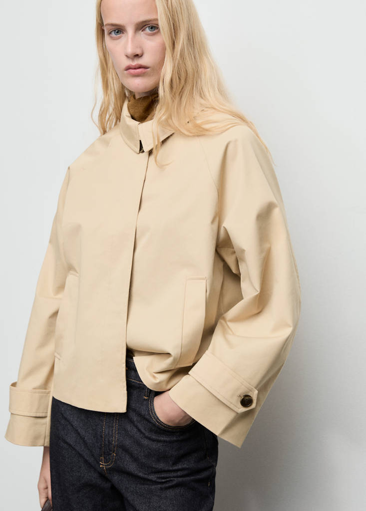 Trench Court Oversize Avec Passants De Ceinture