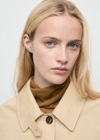 Trench Court Oversize Avec Passants De Ceinture
