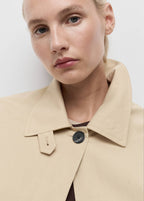 Trench Court Oversize Avec Passants De Ceinture
