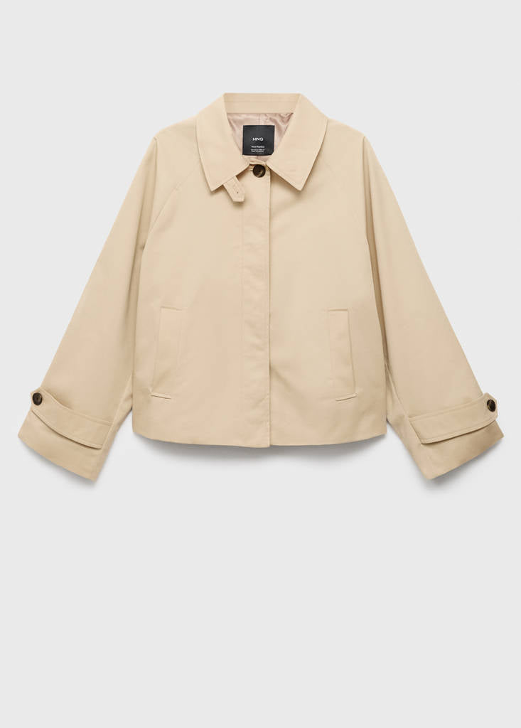Trench Court Oversize Avec Passants De Ceinture