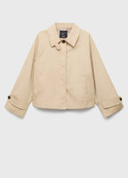 Trench Court Oversize Avec Passants De Ceinture