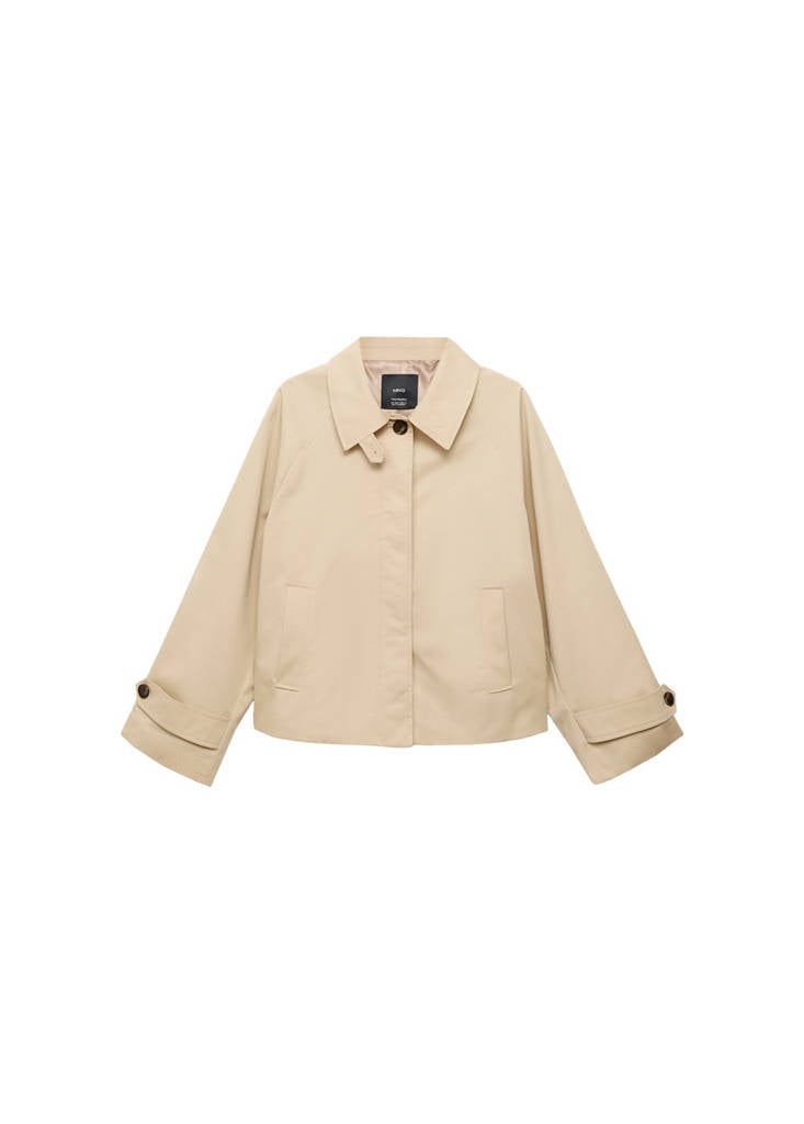 Trench Court Oversize Avec Passants De Ceinture