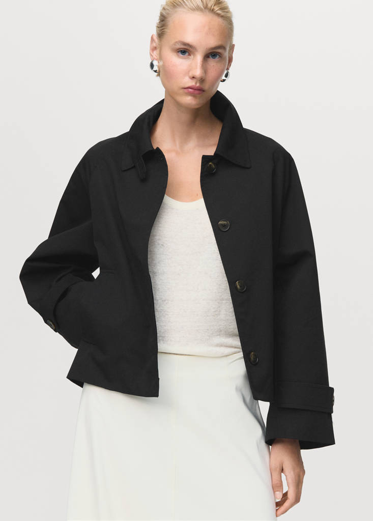 Trench Court Oversize Avec Passants De Ceinture