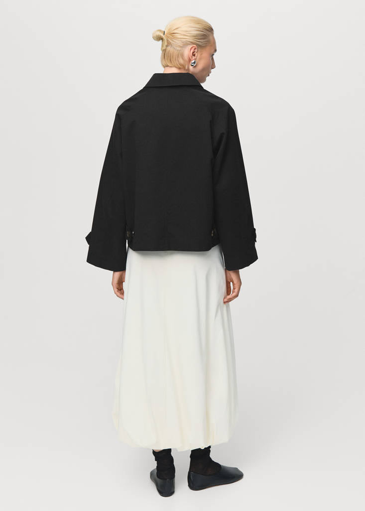 Trench Court Oversize Avec Passants De Ceinture
