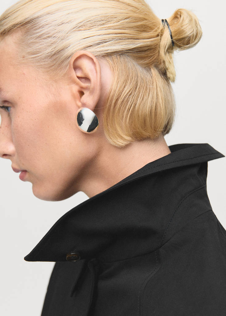 Trench Court Oversize Avec Passants De Ceinture
