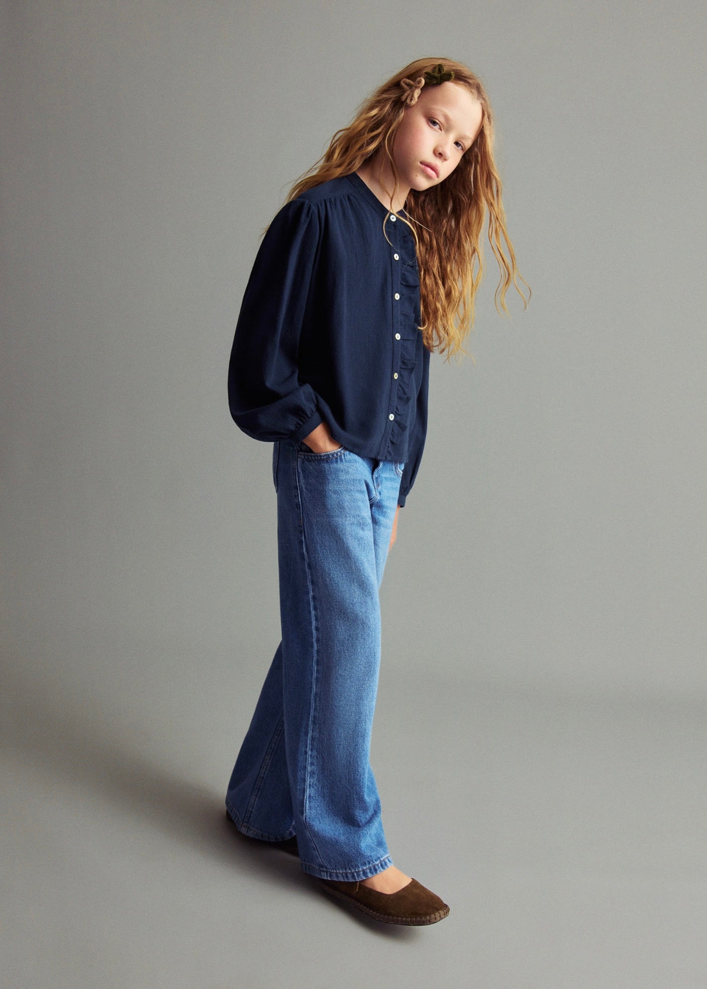 Pamy Navy Blue Blouse - Girl