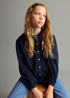Pamy Navy Blue Blouse - Girl