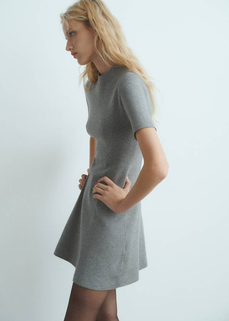 Robe Maille Fine Évasée