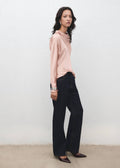 Blouse Satin Col Bénitier