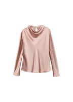 Blouse Satin Col Bénitier