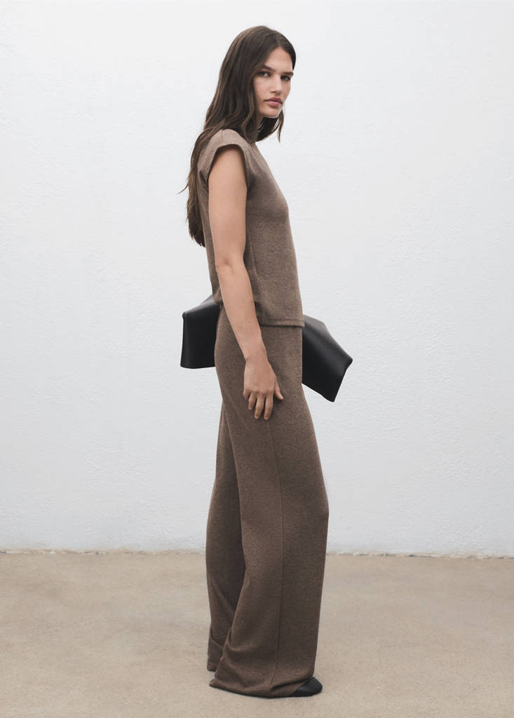 Pantalon Maille Taille Élastique