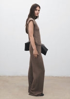 Pantalon Maille Taille Élastique