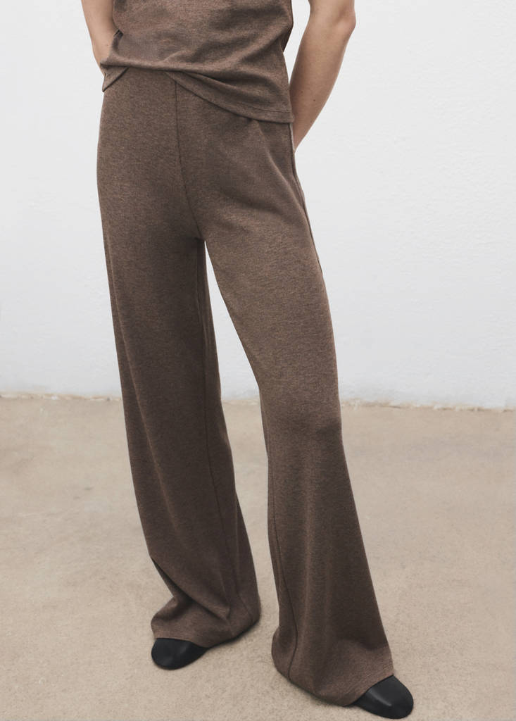Pantalon Maille Taille Élastique