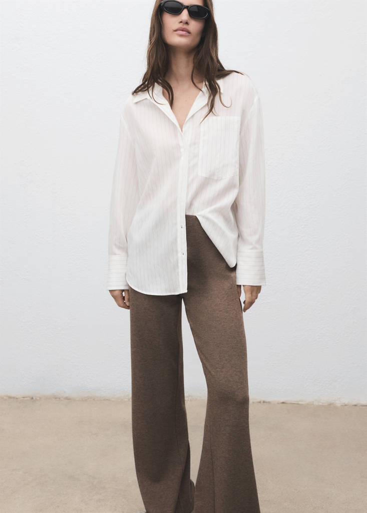 Pantalon Maille Taille Élastique