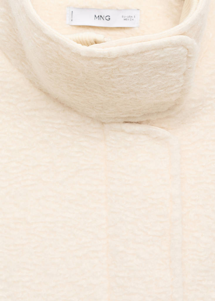 Veste Effet Bouclé À Col Montant