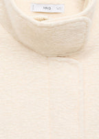 Veste Effet Bouclé À Col Montant