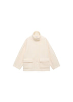 Veste Effet Bouclé À Col Montant