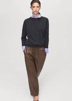 Pantalon Taille Élastique Cuir Synthétique