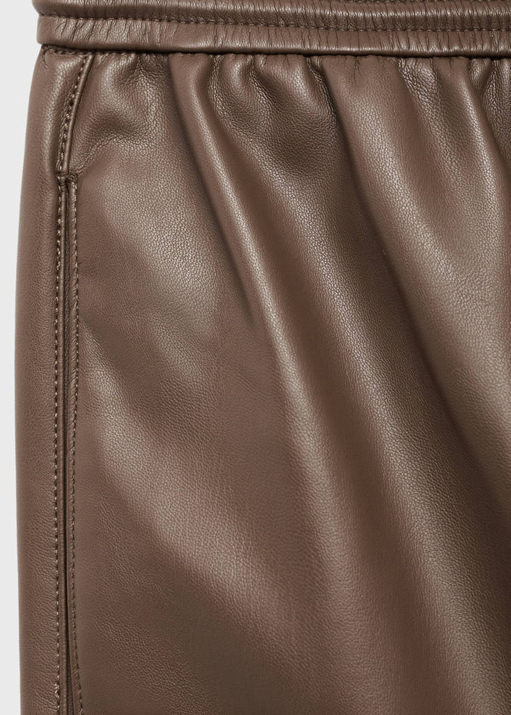 Pantalon Taille Élastique Cuir Synthétique