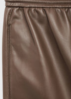Pantalon Taille Élastique Cuir Synthétique