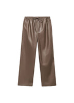 Pantalon Taille Élastique Cuir Synthétique
