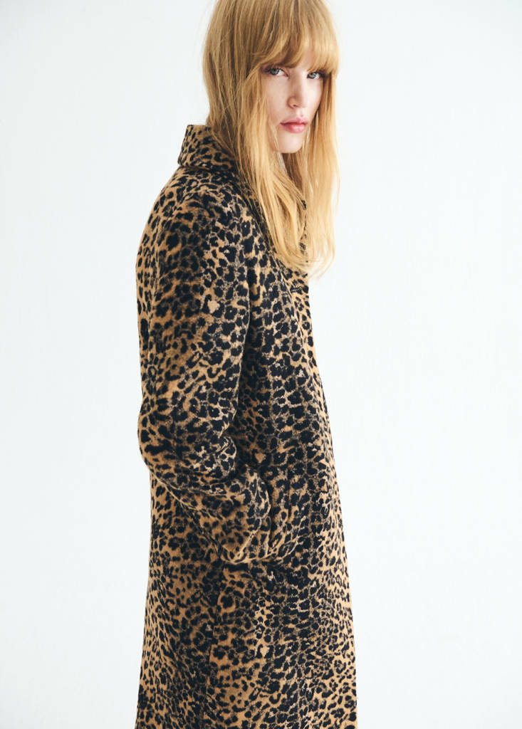 Manteau Long Léopard
