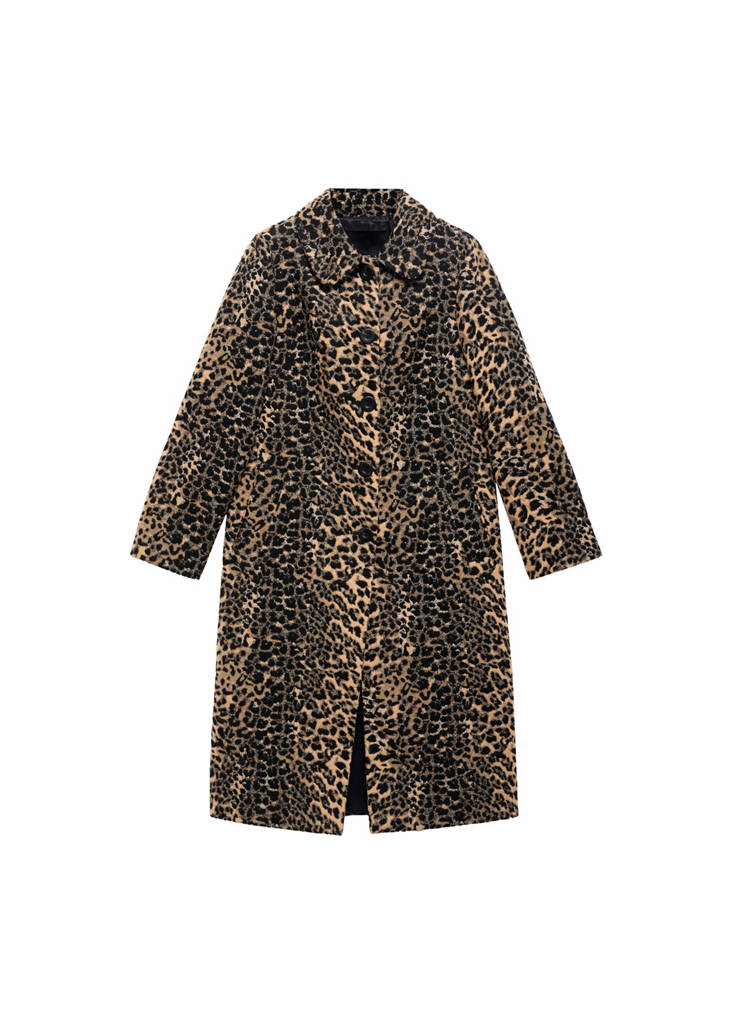 Manteau Long Léopard
