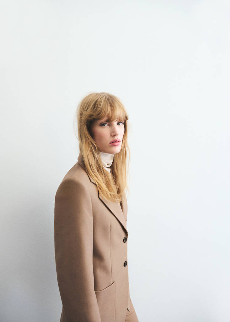 Veste De Costume Laine Mélangée À Poches