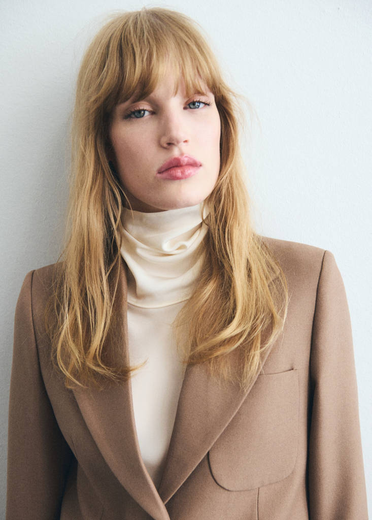 Veste De Costume Laine Mélangée À Poches