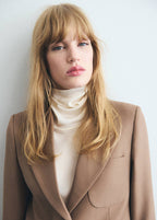 Veste De Costume Laine Mélangée À Poches
