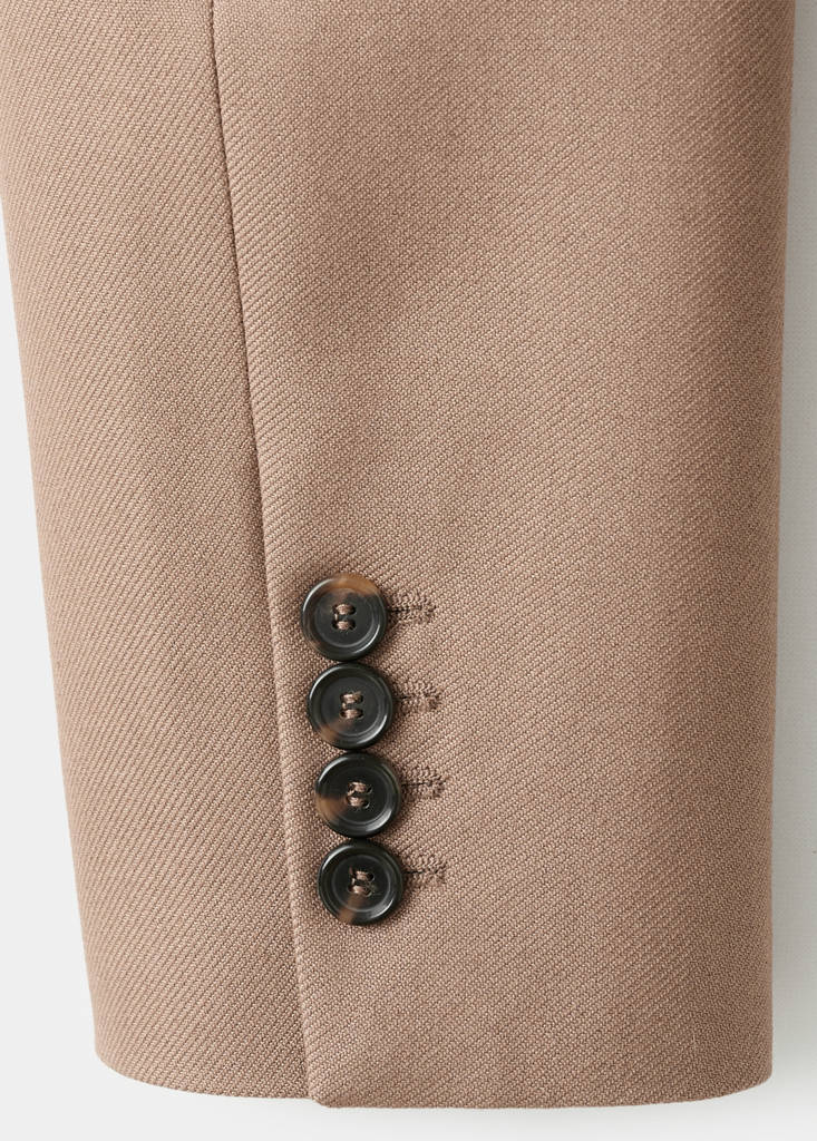 Veste De Costume Laine Mélangée À Poches
