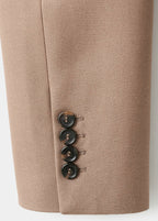Veste De Costume Laine Mélangée À Poches