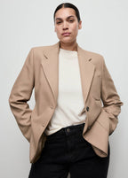 Veste De Costume Laine Mélangée À Poches