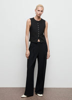 Pantalon Large À Pinces
