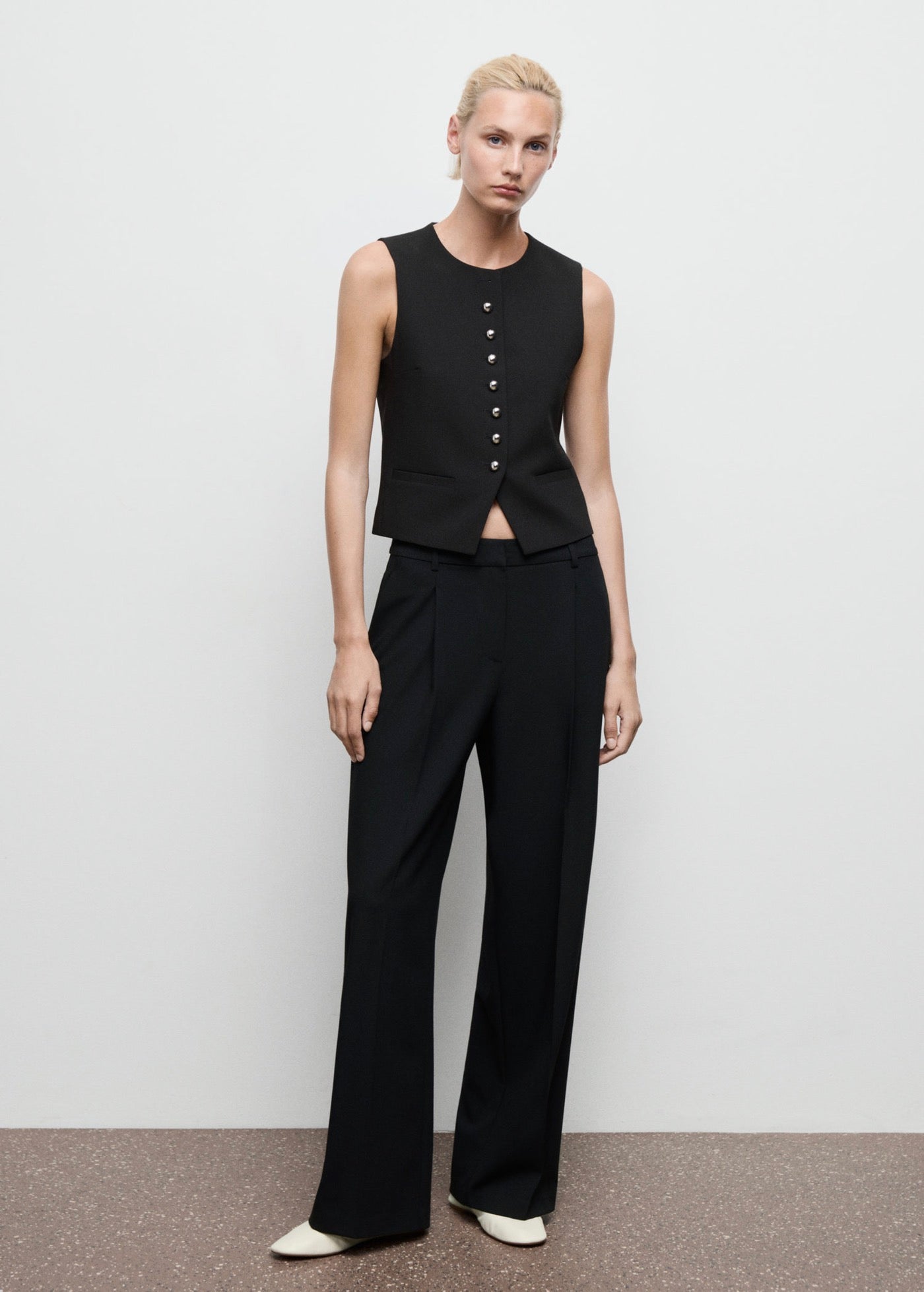 Pantalon Large À Pinces