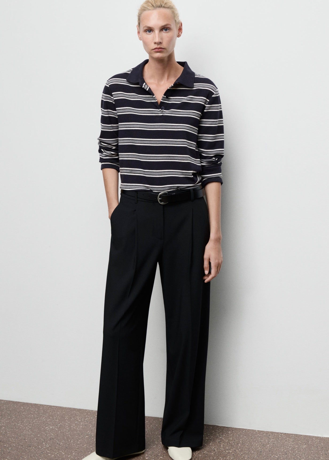 Pantalon Large À Pinces