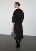 Jupe Midi Laine Fendue