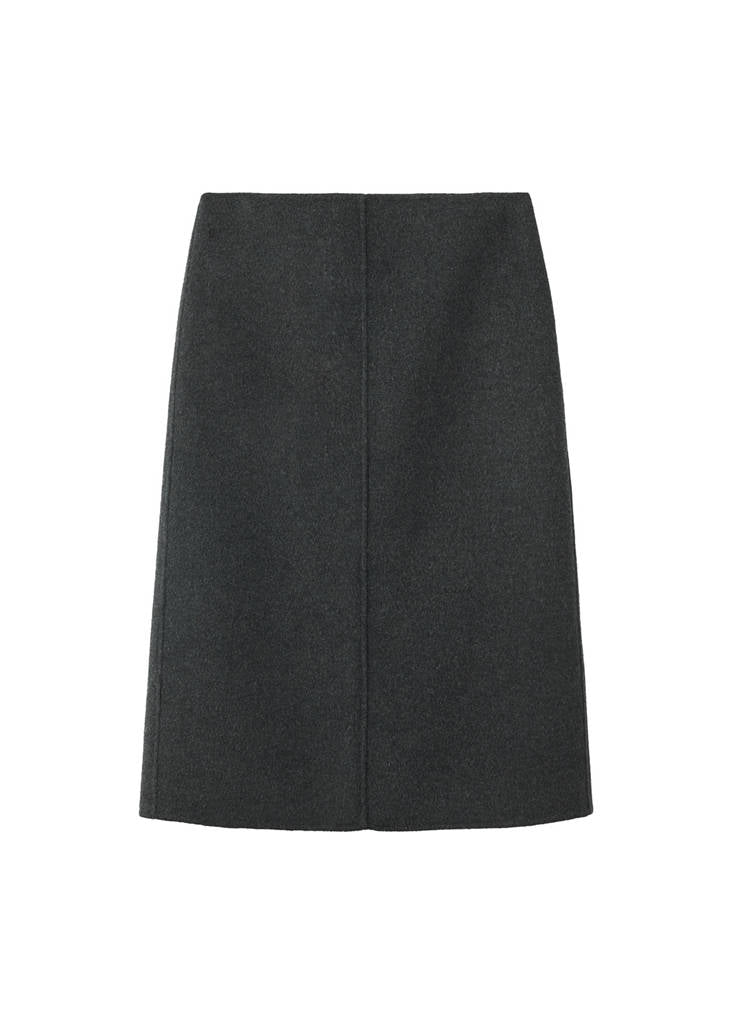 Jupe Midi Laine Fendue