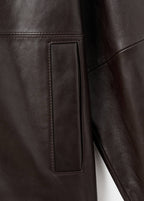 Veste 100 % Cuir À Capuche