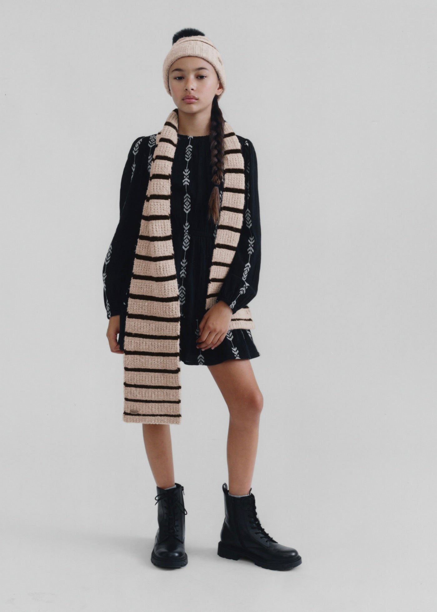Robe India Noir - Fille