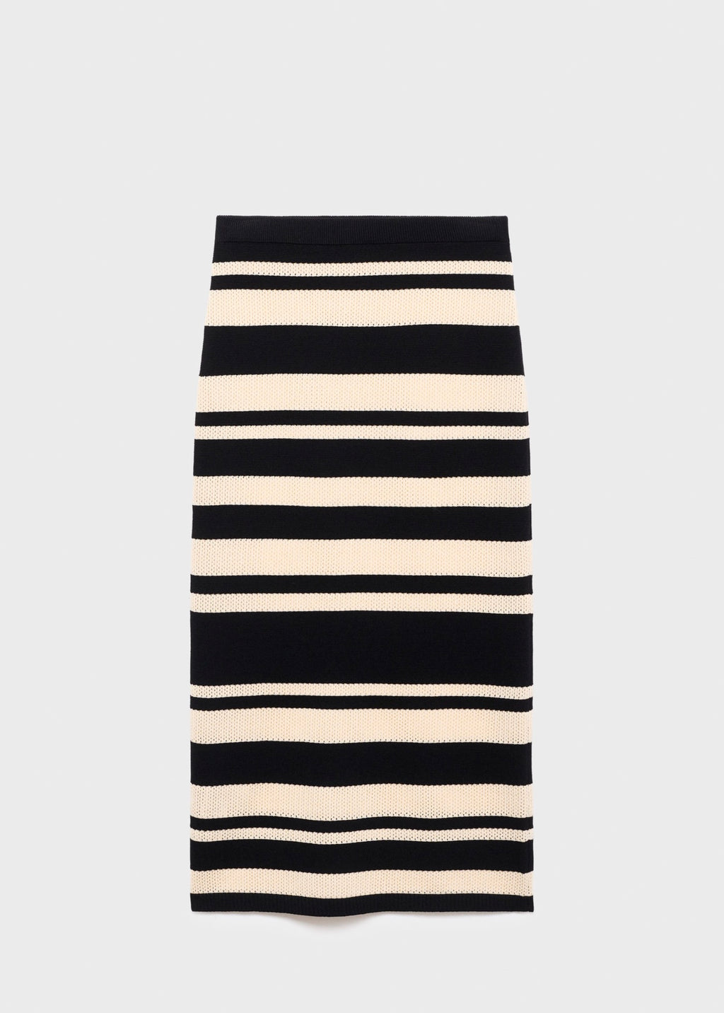 Jupe Midi En Maille À Rayures