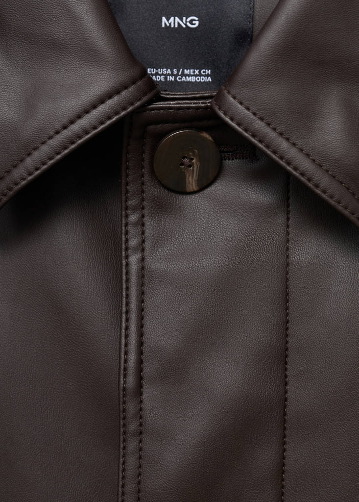 Trench Long Cuir Synthétique