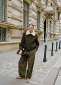 Veste Laine Mélangée Col Amovible